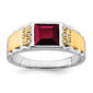Mens Gentlemens Classics(tm) 14kt. Two Tone Ruby & Diamond Ring - image 1
