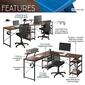 Techni Mobili L-Shape Industrial Desk w/ Storage Shelves - image 10