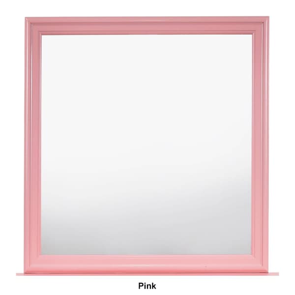 Passion Furniture Classic Square Wood Dresser Mirror - 38x38