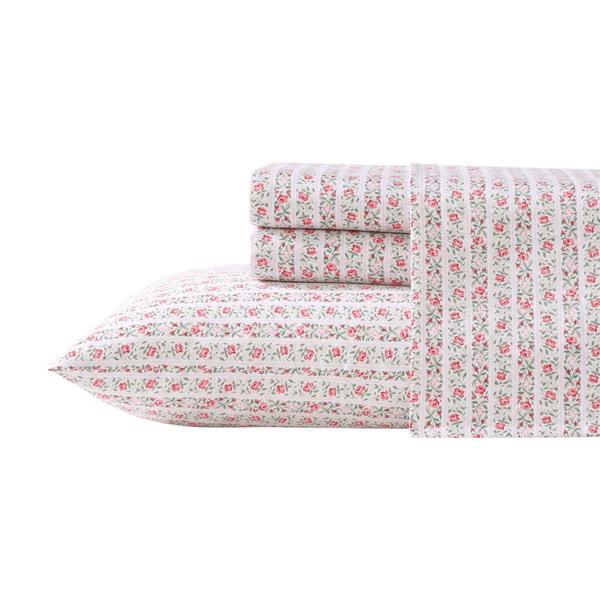 Laura Ashley(R) Marta Cotton Sateen Stripe Sheet Set