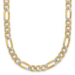 Gold Plated over Sterling Silver Figaro Chain Necklace