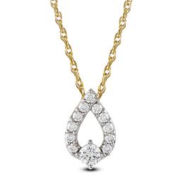 Nova Star(R) Yellow Gold 1/4ctw. Lab Grown Diamond Pendant