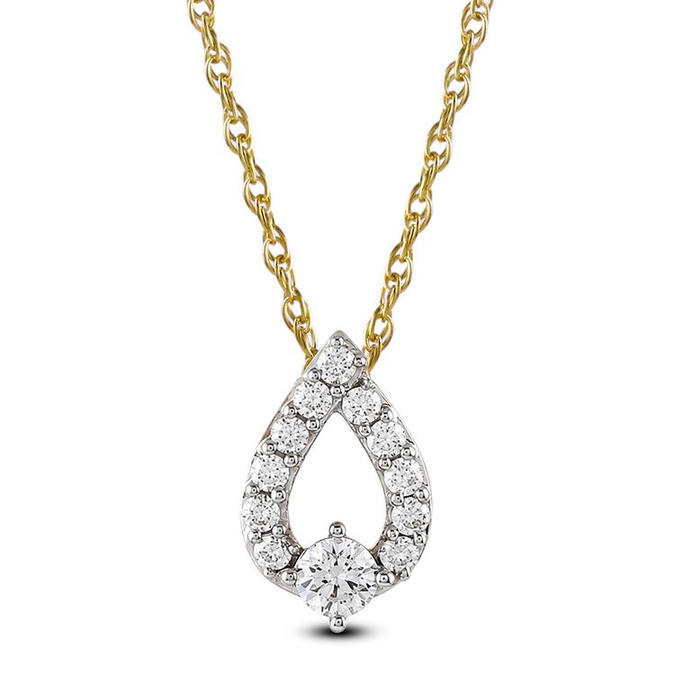 Nova Star(R) Yellow Gold 1/4ctw. Lab Grown Diamond Pendant