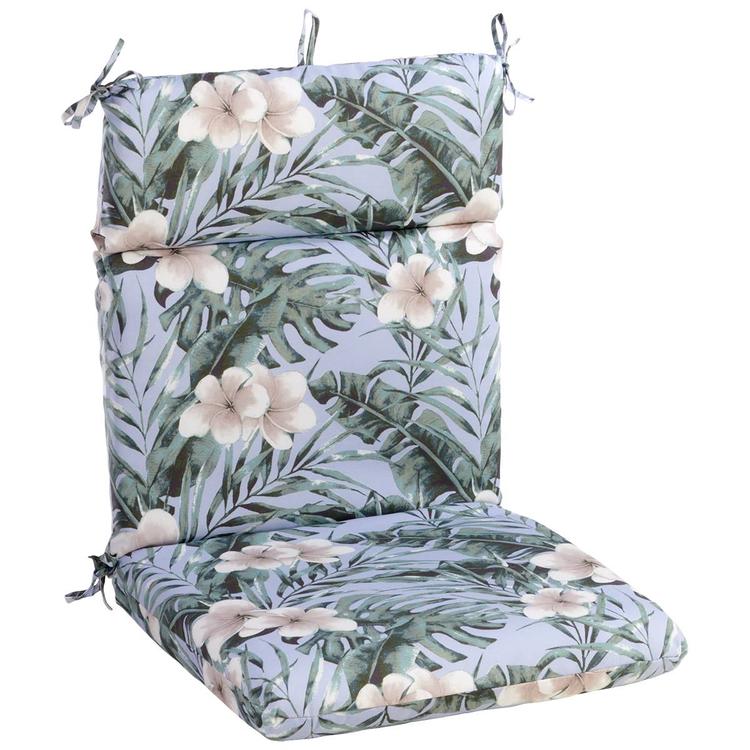 Jordan Manufacturing Floral High Back Cushion - Pale Blue/Putty