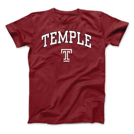 Mens Temple University Pride Mascot Short Sleeve College T-Shirt