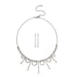Roman Silver-Tone Dangle Cup Chain Necklace & Earrings Set - image 1