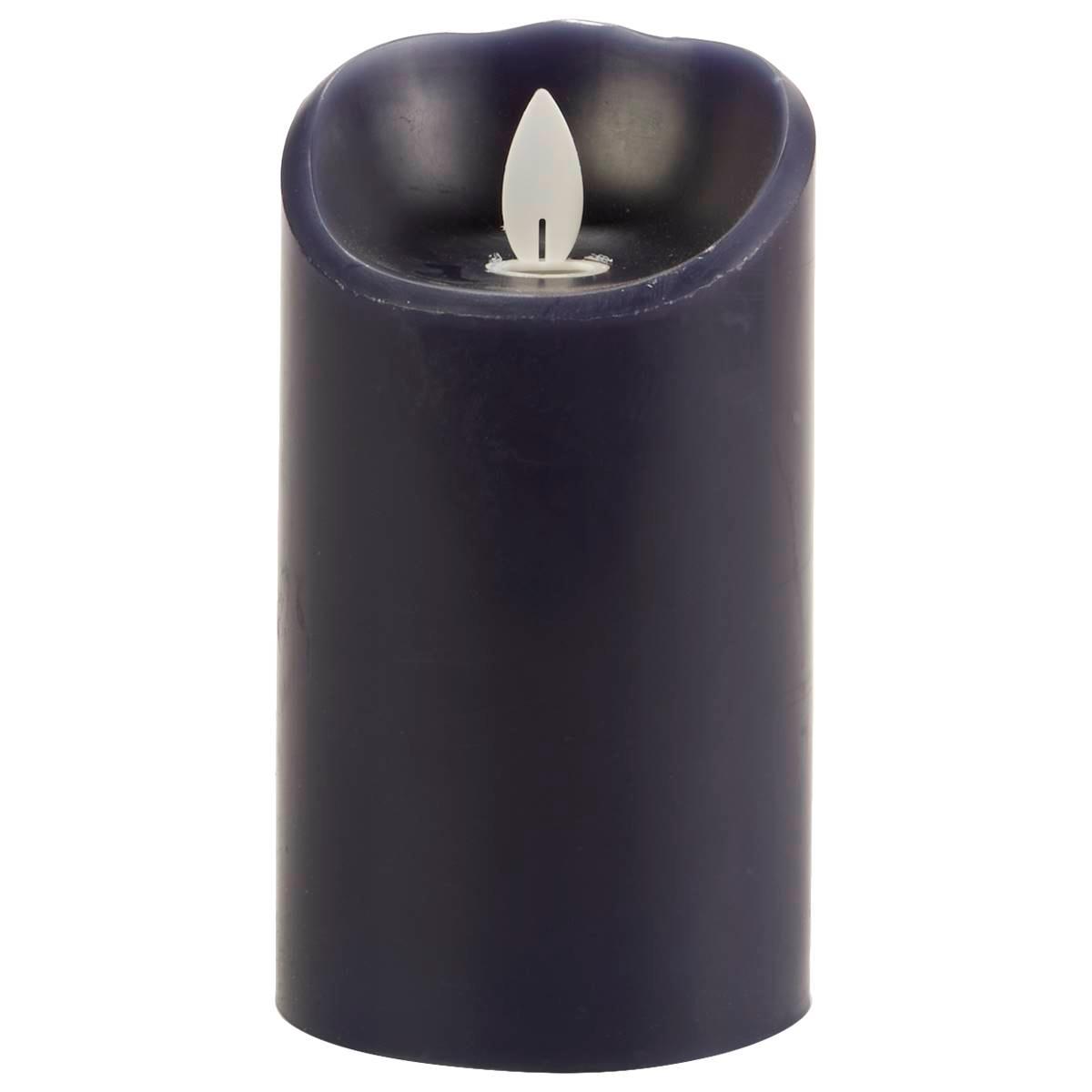 Mirage Pillar Flameless LED Candle - Navy