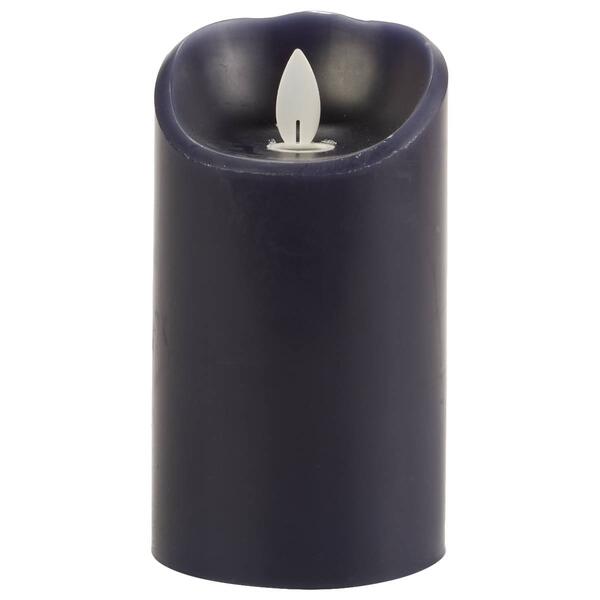 Mirage Pillar Flameless Candle - Navy - image 