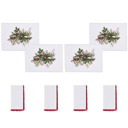 Avanti Pine & Ivy 8-Piece Placemat and Napkin Set