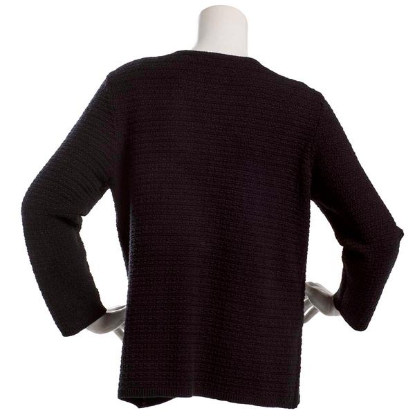 Womens Kasper Long Sleeve Textured Solid Button Front Jacket