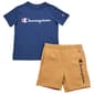 Boys (4-7) Champion(R) Graphic Tee/Signature Shorts Set -Lyons Blue - image 1