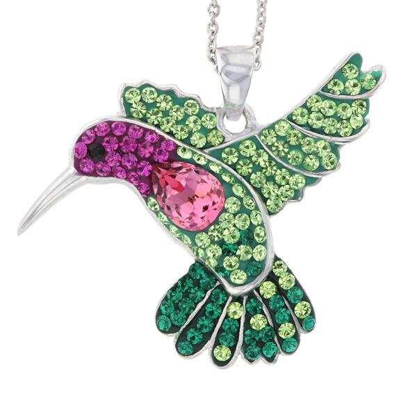 Crystal Critter Hummingbird w/ Pink Crystal Pendant - image 