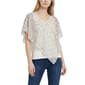 Womens NY Collection Jacquard Chiffon Brushstroke Poncho - image 1
