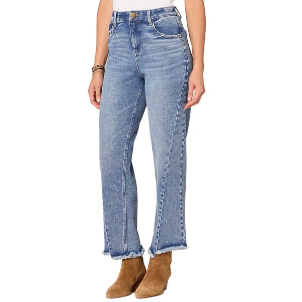 Petite Democracy &#8220;Ab&#8221;solution&#174; Spliced Frayed Straight Leg Jeans