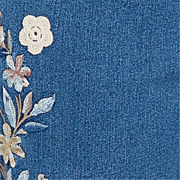 Womens Alfred Dunner Camden Market Floral Applique Pull On Jeans