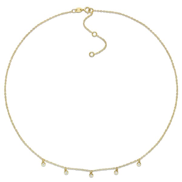 Gold Plated 1/6ctw. Lab Grown Diamond Necklace