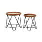 9th & Pike® Round Wood And Metal Accent Table - Set Of 2 - image 5
