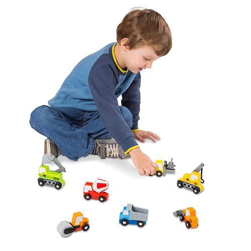 Melissa &amp; Doug® Wooden Construction Site Vehicles