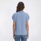 Womens Halston Drape Mock Neck Butterfly Sleeve Blouse - image 2
