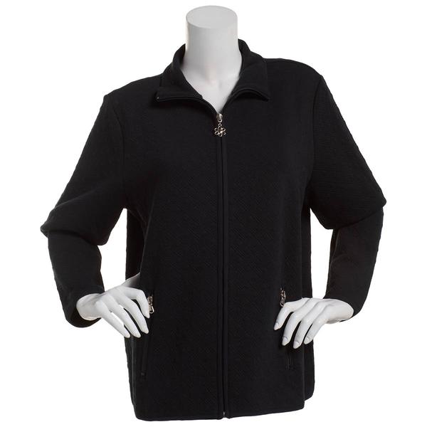 Womens Hasting & Smith Solid Quilted Zip Jacket