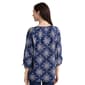Womens Jones New York 3/4 Tie Sleeve Split Neck Medallion Blouse - image 2