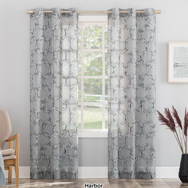Arya Sheer Embroidered 2pk. Grommet Curtains