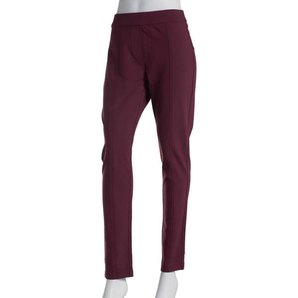 Womens da-sh Pull On Solid Ponte Pants w/Center Seam - image 