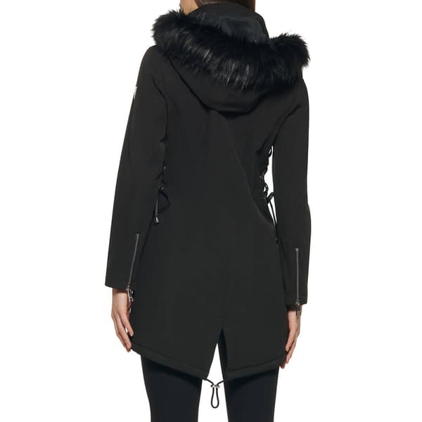 Womens GUESS Softshell Walker w/Faux Fur Hood