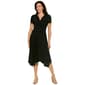 Womens Perceptions Short Sleeve Side Knot Solid Midi Dress - image 1