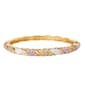 Tri-Color Clear Crystal Micron Bangle Bracelet - image 1