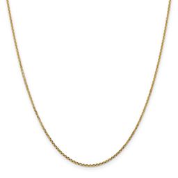 Unisex Gold Classics(tm) 1.45mm. Solid Diamond Cut Cable Necklace
