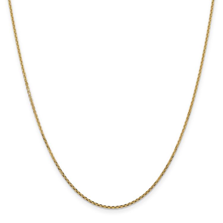 Unisex Gold Classics(tm) 1.45mm. Solid Diamond Cut Cable Necklace