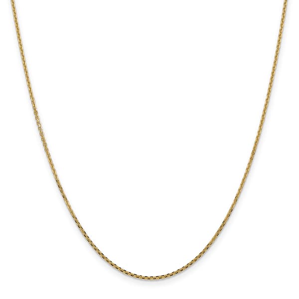 Unisex Gold Classics(tm) 1.45mm. Solid Diamond Cut Cable Necklace