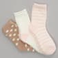 Womens Cuddl Duds 3pk Dots/Stripes Crew Socks - image 1