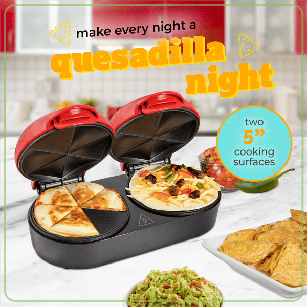 Nostalgia™ Taco Tuesday Double Street Taco Quesadilla Maker