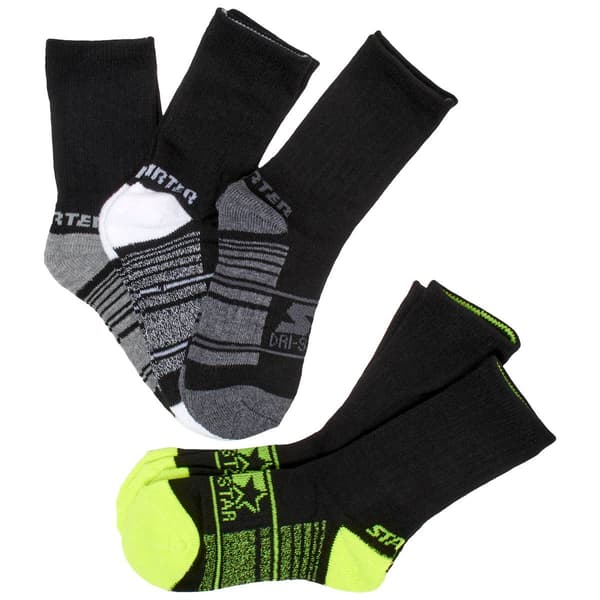 Boys (4-7) Starter Cushion Crew Socks - Black - image 