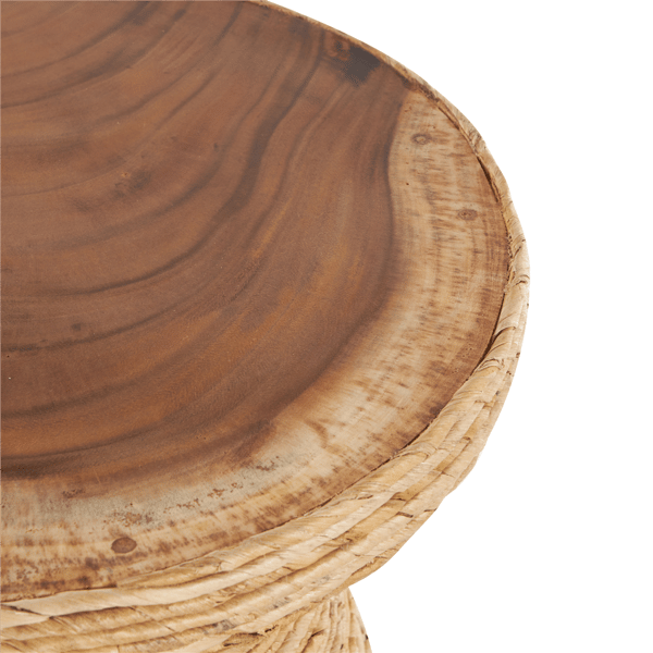 9th & Pike® Traditional Brown Banana Leaf Accent Table