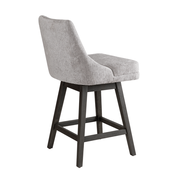Armen Living Branson Grey 26in. Counter Height Swivel Bar Stool