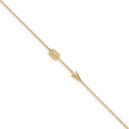 Gold Classics(tm) 14kt. Gold Polished Arrow 9in. Anklet