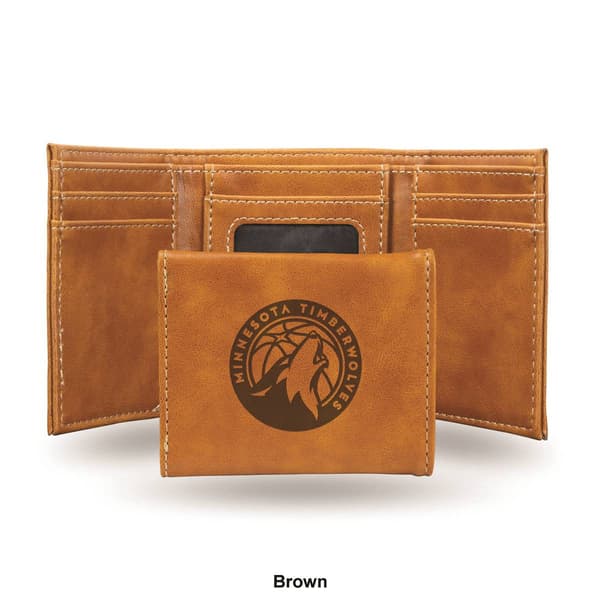 Mens NBA Minnesota Timberwolves Faux Leather Trifold Wallet