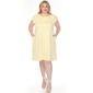 Plus Size White Mark Crew Neck Ruffle Sleeve Dress - image 1