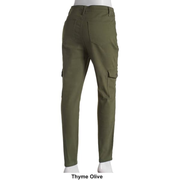 Womens Tailormade Skinny Leg Twill Pants w/Cargo Pockets