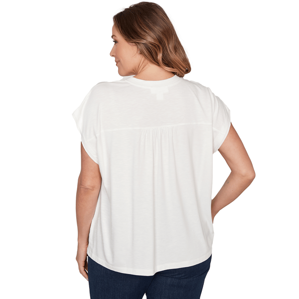 Plus Size Skye’s the Limit Fresh Start V Neck Ditsy Floral Blouse