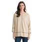 Womens Jones New York 3/4 Sleeve Serenity Knit Contrast Seam Fro - image 1