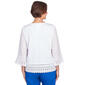 Womens Alfred Dunner Tradewinds Eyelet Trim Blouse - image 2