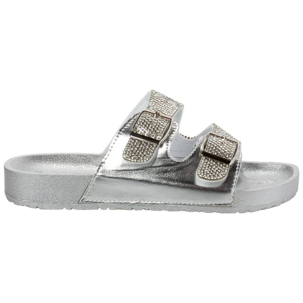 Big Girls Kensie Girl Rhinestone Strap Slide Sandals