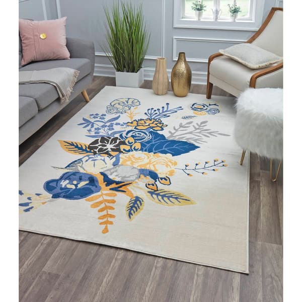 Rugs America&#8482; Valentina Charm Ivory Gold Transitional Area Rug