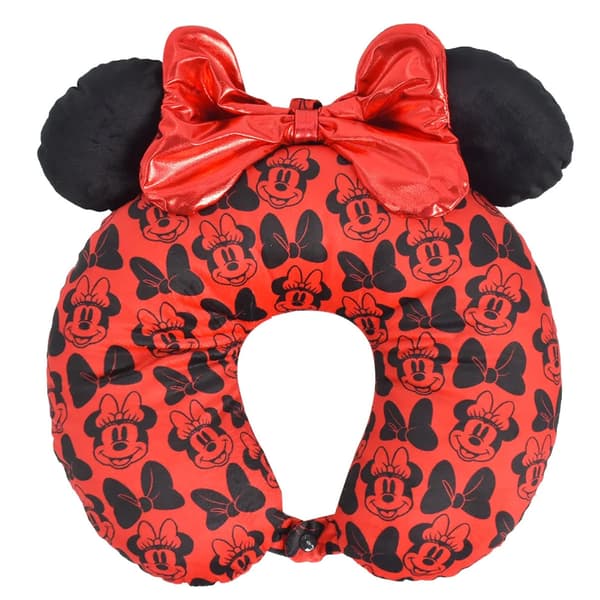 Minnie Mouse Neck Pillow - Red/Black