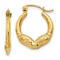 Gold Classics(tm) 10mm. 14kt. Gold Polished Ram Hoop Earrings - image 1