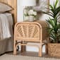 bali & pari Carabella Bohemian Natural Rattan 1-Drawer Nightstand - image 7